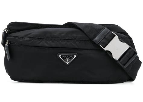 prada fanny pack sale|prada nylon shoulder bag black.